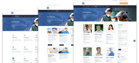 dedicated healthcare pages