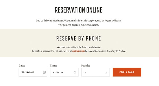Multiple Reservation options